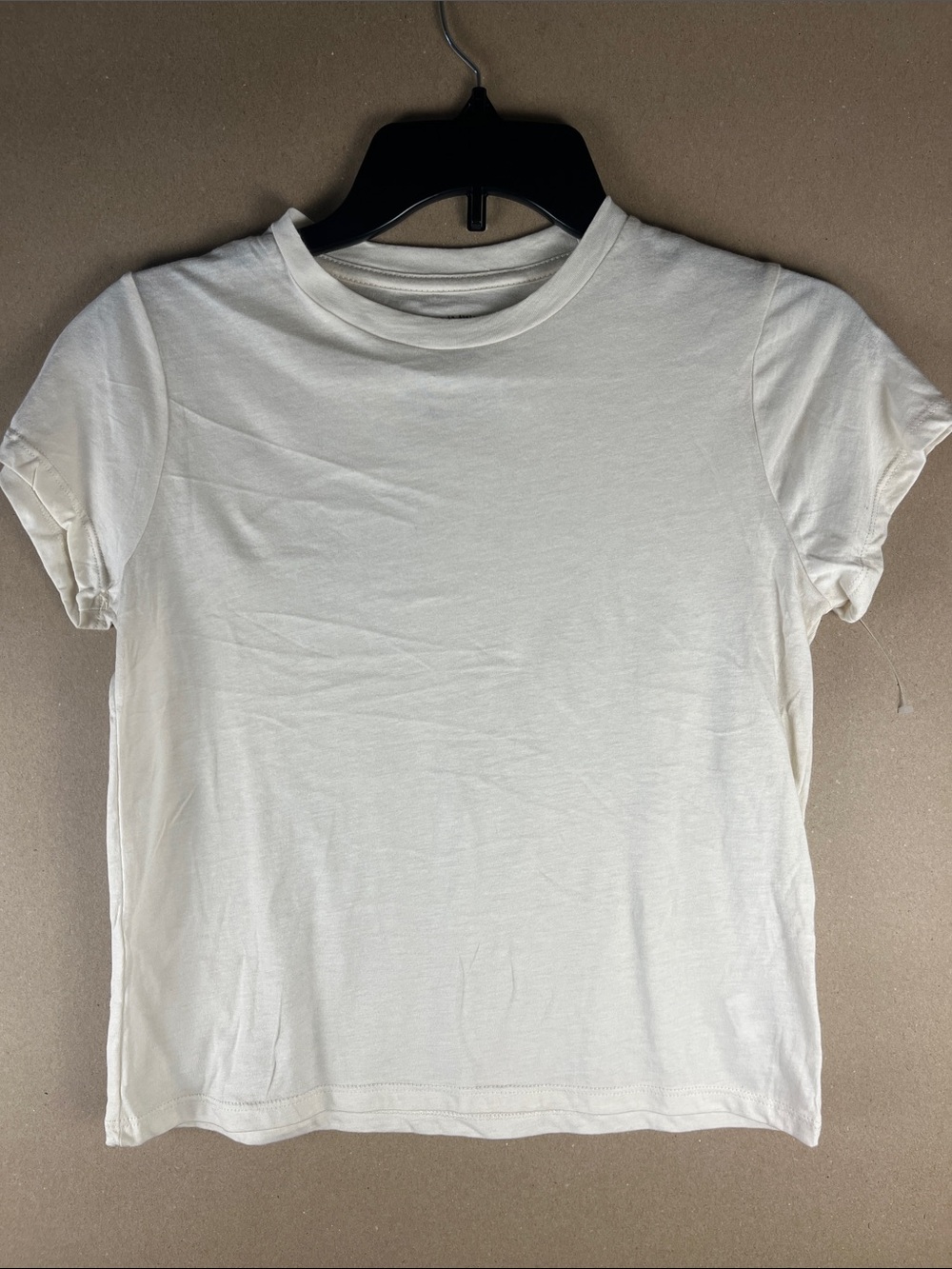 NWOT Billabong Basic Tee M Cream Ivory Crew Neck Cotton Modal